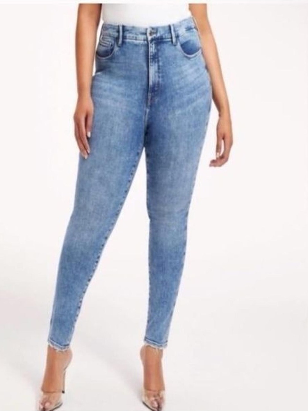 Good American Good Legs line indigo wash